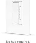 Smart Dimmer Switch Remote Accessory For Apple HomeKit Easy iOS Setup No Hub Needed Control Lights From Anywhere In Your Home Multi Room Dimming Requires HKRL50WH To Operate, shown in white with Wi-Fi text.