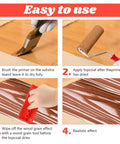 Step-by-step guide using Wood Grain Tool Set 4 Pcs Rubber Graining Rollers For Realistic Wood Texture on surface