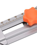 Solid Core Stainless Steel Router Milling Groove Bracket And Knockout Circle Cutting Jig with crisp dual scale markings and orange adjustment knob.