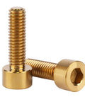 Titanium Bike Bolt M6 X 20mm Hex Set Gold Finish Pack Of 4 For Bike Parts, Ultra Lightweight, High Strength Screws