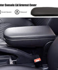 Center Console Armrest Cover Cap For Volkswagen Golf Jetta Passat Beetle Bora 1998 to 2005 in black leather vinyl installed
