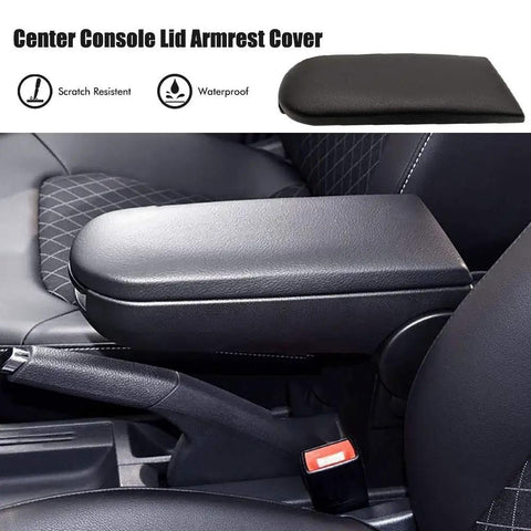 Center Console Armrest Cover Cap For Volkswagen Golf Jetta Passat Beetle Bora 1998 to 2005 in black leather vinyl installed