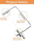 Six Inch Stainless Steel Cheese Slicer Handheld Wire Cutter Delivers Effortless Precision Cuts with durable metal frame and wire.
