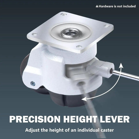 2 Inch Leveling Casters Set Of 4 With Adjustable Ratchet Handles Retractable Feet 360 Degree Swivel Heavy Duty Mobility For Workbenches Machines And Equipment Built Tough For Any Job