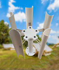 35W Vertical Axis Wind Turbine with 5 blade Portable Breeze Generator for DIY Outdoor Use Off Grid Ready Low Speed Brushless