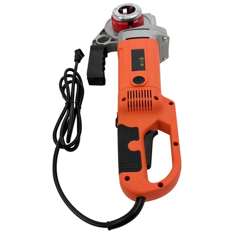 Jaryannix 2000W Portable Electric Pipe Threader With Pure Copper Motor, handheld tool with orange grip and cord.