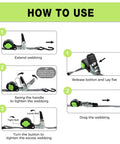 Instructions for using Heavy Duty Ratchet Strap With Safety Lock And Chromoly S Hooks 1500 Lbs Break Strength 1 Inch By 15 Feet