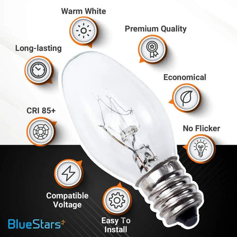 10W 120V Light Bulb Replacement Pack Of 2 For Whirlpool Kenmore KitchenAid Models Replaces WP22002263 clear bulb with features
