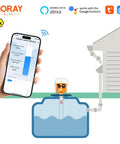 Smart WiFi Radar Level Sensor for Water and Oil Tanks, Remote Tuya Smart Life App Monitoring, auto alarm indicator in use