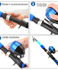 Assembly steps for Kid Friendly Telescopic Fishing Rod And Reel Combo Push Button Starter Set For Beginners Collapsible 5.91 Ft