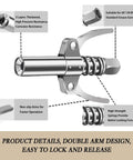 Grease Gun Accessory Kit With Two Heavy Duty Couplers Twelve Inch Flexible Tube And Nine Nipple Nozzle Ends M6 M8 M10