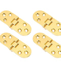 180 Degree Flap Hinge In Bright Gold 0.09 Inch Thick Metal Folding Flip Top Hinge For Folding Tables Sewing Machines