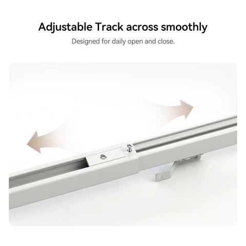 Motorized Smart Electric Curtain Track With Remote App And Voice Control For Alexa Google Home And Apple Home No Cut 89 To 160 Inches Easy Setup No Fuss And Smooth Quiet Operation For Your Windows, adjustable aluminum rail