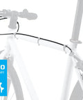 Universal Brake Cable Set For Mountain And Road Bikes With Stainless Steel Inner Wires installed on bike frame