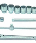20-Piece 3/4-Inch Drive Metric Socket Set With Tool Box, Heavy-Duty Chrome Vanadium Steel, 12-Point Sockets, High-Torque Lobular Openings