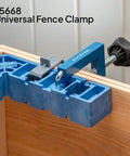 90 Degree Clamp It Assembly Square for Woodworking and Cabinet Installations, clamped to wood showing right angle stability