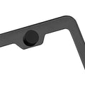 Close-up corner view of Ultra Slick 1mm T304 Stainless Steel License Plate Frame With 8K Mirror Polish, showing screw cap detail.