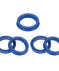 Radial Shaft Seal Kit 20mm ID, 26mm OD, 5mm Wide, 5 Pcs PU Oil Seals for Industrial Bearings, Pumps, Piston Cylinders, UN Cross Section, A90 Hardness, Blue Pro Grade, blue PU seals