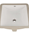 Undercounter Square Lavatory Sink 13 by 13 Inches White, Vitreous China, Customizable Overflow, Includes Mounting Kit for Quick Install