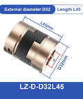 Premium Flexible Oldham Shaft Coupler In Sparkling Aluminum Alloy For Servo Motors 8mm To 16mm Precision Drive Link With 11mm Bore dimensions D32mm L45mm.
