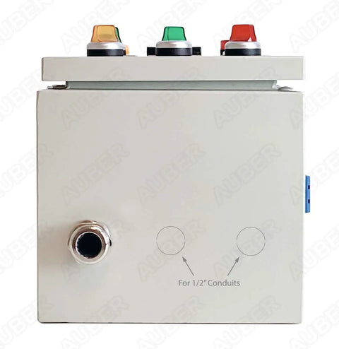 Heavy-Duty Powder Coating Oven Control Panel With Light And Fan Control 240V 30A 7200W Wall-Mount Enclosure side view