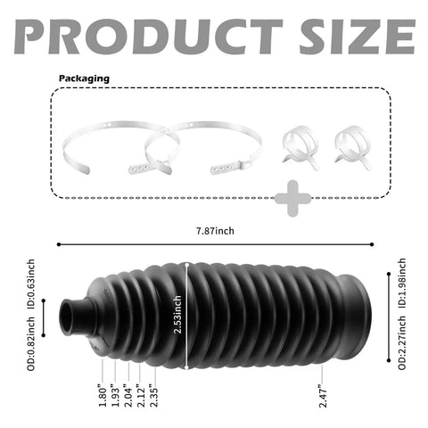 Rack And Pinion Boot Kit With Clamps For Lexus ES300 RX330 RX450H And Toyota Avalon Camry Corolla Inner Tie Rod Boot Replacement