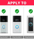 Image showing compatibility of the Twenty Piece Doorbell Security Screws Set T5T16 Replacement Screws for Ring Doorbell models.