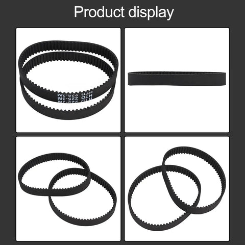 Premium Drop In Replacement Drive Belt For Pho 15 82 16 82 20 82 Planers displayed from different angles with rubber material.