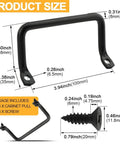 Product size diagram of Matte Black 4 Inch Cabinet Pulls 4 Pack With Screws Modern Iron Drawer Handles showing dimensions and included screws.