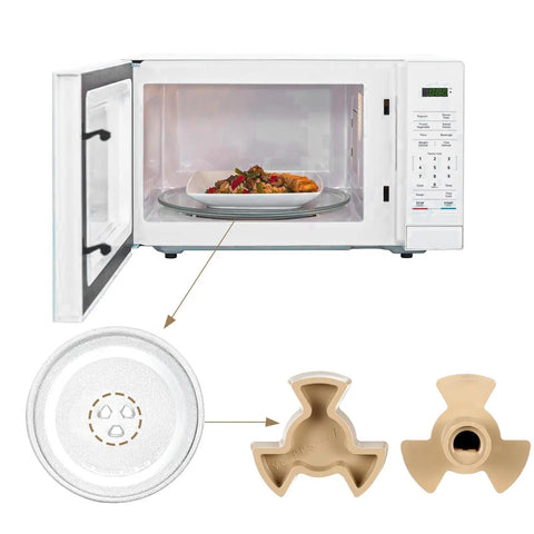 Two Pack Microwave Turntable Coupler Replacement For Glass Tray Drive Roller Guide Support Fits Most Microwave Plates And Y Shaft 0.59 Inch Shaft Length Easy Install Durable Microwave Oven Roller Coupling, ABS part