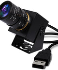 Global Shutter USB Camera For Ultra Sharp High Speed Capture At 1200P 90FPS With 2.8-12mm Zoom Lens, close-up view.