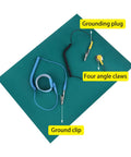 Pro Grade Anti Static Work Mat With Wrist Strap And Grounding Cord For Electronics Repair And PC Building 11 8 By 15 7 Inches ESD Safe Bench Pad With Surface Resistivity 106 To 109 Ohms For Peak Static Protection with accessories