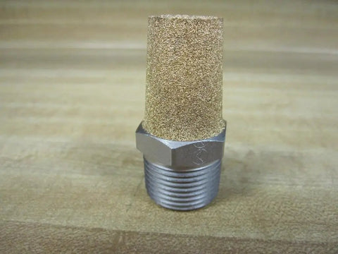 Smooth Ride Sintered Bronze Exhaust Muffler Quiets Pneumatic Roar Quick With A Grip Tight 3/4 Inch Npt Thread And Straight Shoot Fit For Heavy Duty Shop Gear Now