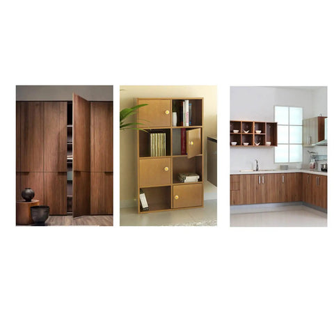 Home settings showing small cabinets with Double Ball Cabinet Door Catch With Adjustable Tension Roller Latch for quiet and secure closures.