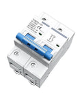Top Tier Heavy Duty 2 Pole 1000V DC MCB Main Circuit Breaker For Solar And RV Systems 80A 100A 125A with blue toggle switch view.