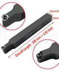 Side view of ASZLBYM RCMT060204 MO R3 round carbide milling cutter with SRDCN 1212H06, 1/2 in (12 mm) shank