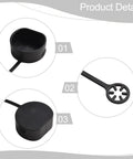 Heavy Duty Type 2 EV Port Covers Weatherproof Dust Caps For Car Charging Stations PVC Socket Guards in black, showing sealing caps and tools.