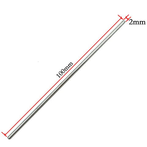 Close-up of a 100mm long, 2mm diameter STEM shaft from 300 Pcs Toy Wheels And 150 Pcs STEM Shafts For DIY RC Cars Boats And Helis Build