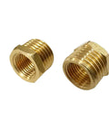 One Quarter Inch NPT Male To One Eighth Inch NPT Female Brass Reducer Hex Bushing Threaded Pipe Fitting Reducing Adapter Pack Of Two
