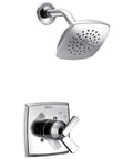 Dual Handle Shower Trim Kit With Single Spray Touch Clean Shower Head In Chrome For Ashlyn 17 Series Shower Faucet
