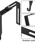 Four Pack Adjustable Cubicle Hangers For Office Partitions And Whiteboards, Universal Metal Hooks with black finish, detail view