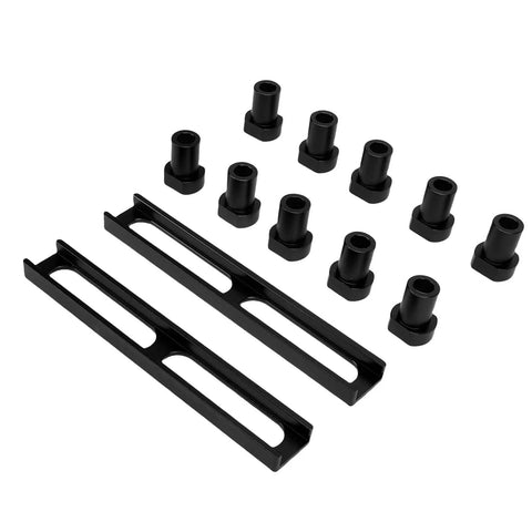 Aluminum Alloy Workbench Dog Stop Non Slip Clamping Pad For MFT Tables Woodworking Positioning Block Kit 10 Pieces With 2 Bases Tough As Nails