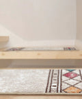Non Slip Stair Treads Peel And Stick Rugs Set Of 13 With Modern Border 8x30 Inches Gray on wooden stairs