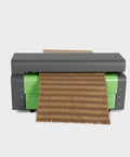 Compact Corrugated Carton Expander And Cutter For Recycling Waste Cardboard Into Dope Cushioning Packaging Material For Eco Friendly Protection And Efficient Cold Connection Shredding, green and gray