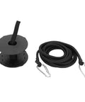 Floating Mat Attachment Kit Heavy Duty Water Safety Tie Down with 118 Inch Rope and metal hooks, lightweight ABS spool