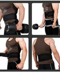 Adjustable Weight Lifting Belt With Locked In Core Support And Rock Solid Build Made From Durable Eva Nylon, worn during weight lifting.