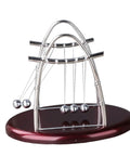 Large Pendulum Balance Balls Newtons Cradle For Desk Decor And Hands On Physics Fun Five Ball Educational Dynamics Tool on desk