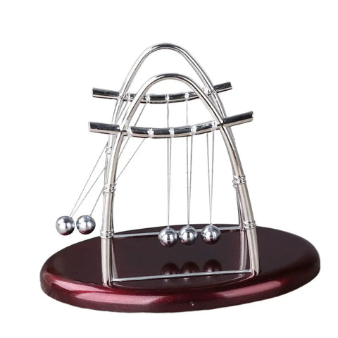 Large Pendulum Balance Balls Newtons Cradle For Desk Decor And Hands On Physics Fun Five Ball Educational Dynamics Tool on desk