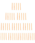 Pro Grade Handy Wood Dowel Pins Kit With Fluted Round Dowels M6 Diameter 40mm And 50mm Lengths 50 Pieces arranged in rows
