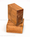 Two African mahogany bowl blanks, 10 x 10 x 2 in, kiln-dried, stacked